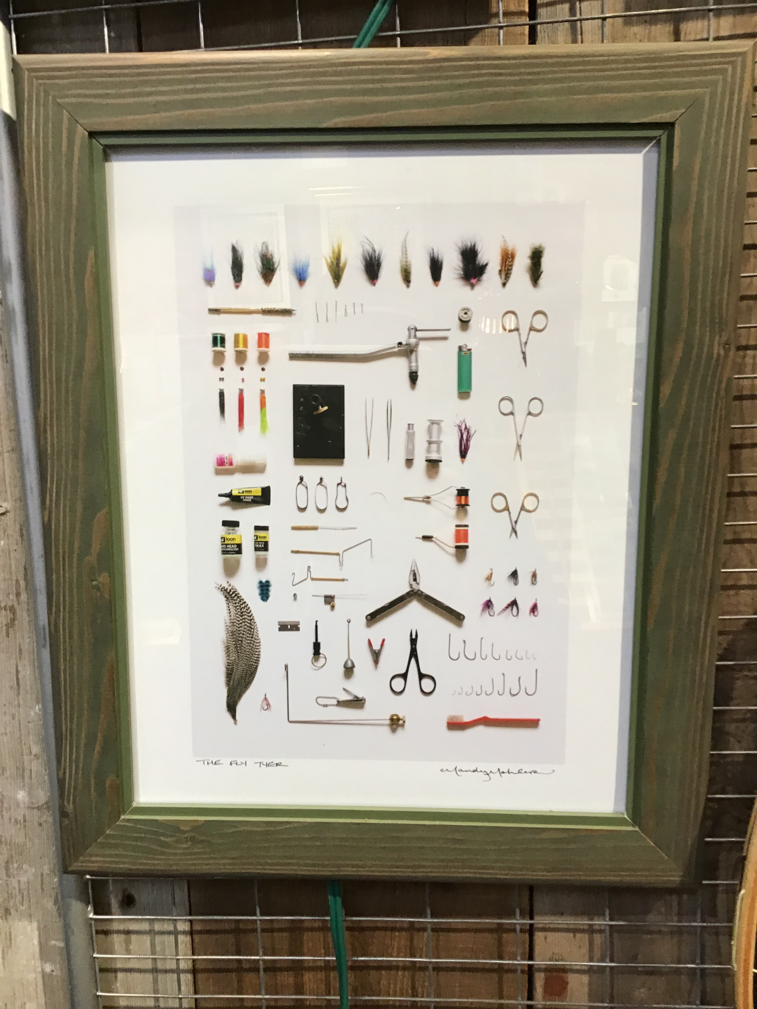 Fly fishing, tying and camping items signed and numbered prints by Mandy  Mohler